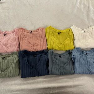 8 for $25 NWOT Ribbed Bodysuits